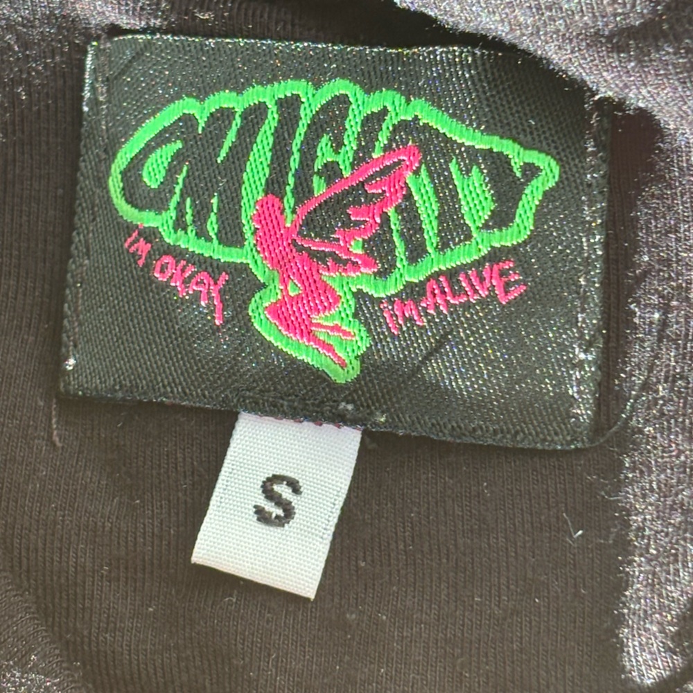Omighty Y2K Black Sequinned Cropped Tank - Picture 3 of 4